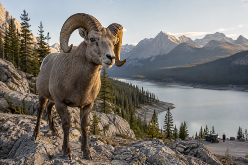Jasper: Wildlife and Sightseeing Tour with Maligne Cruise